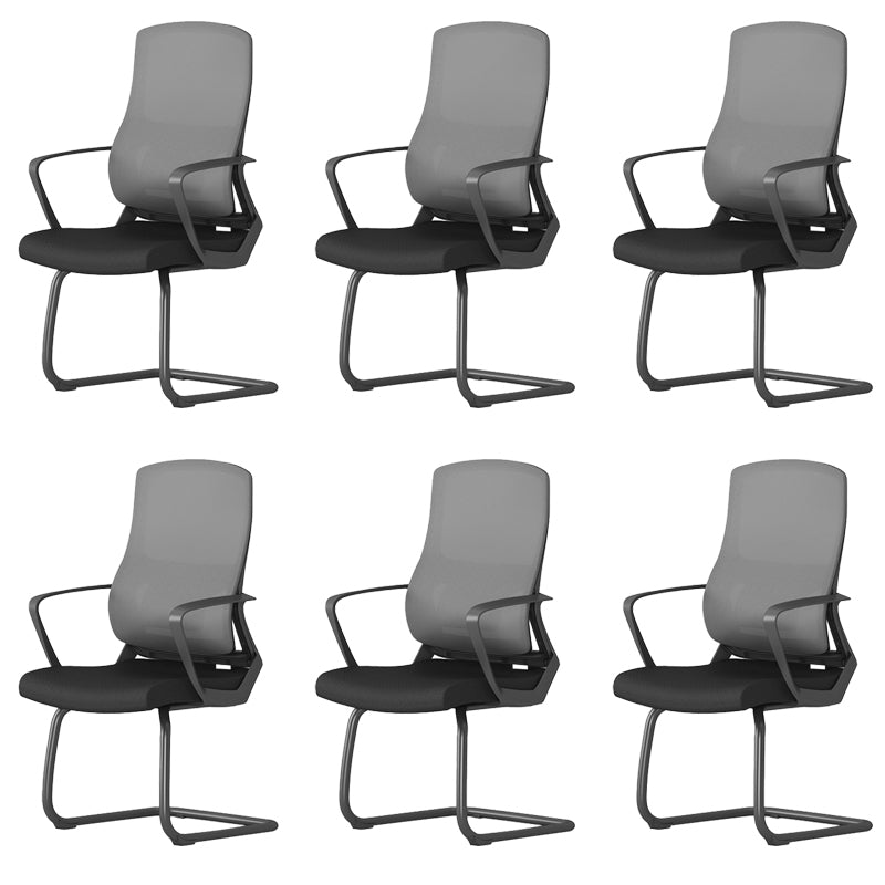 Modernism Fixed Arms Office Chair Black Desk Chair for Office