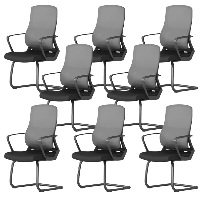 Modernism Fixed Arms Office Chair Black Desk Chair for Office