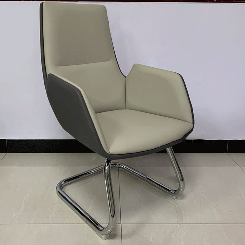 Armless Office Chair Conference Chair with Wheels for Office