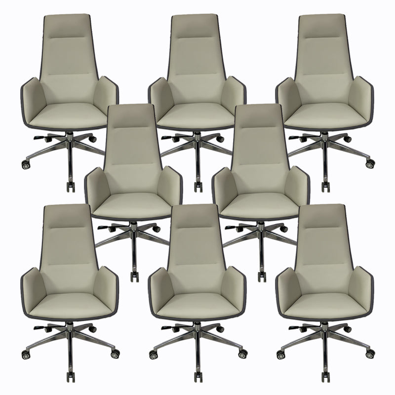 Armless Office Chair Conference Chair with Wheels for Office