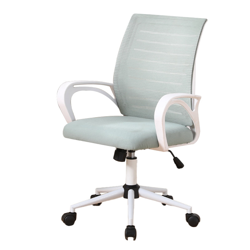 Modernism Fixed Arms Office Chair Mesh Back Desk Chair with Wheels