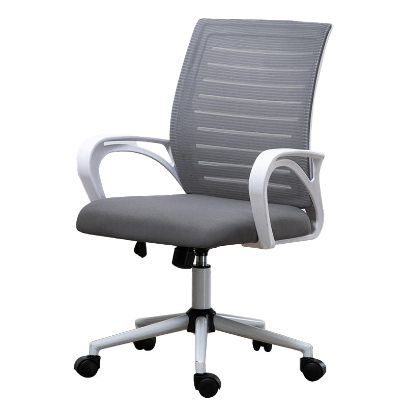 Modernism Fixed Arms Office Chair Mesh Back Desk Chair with Wheels