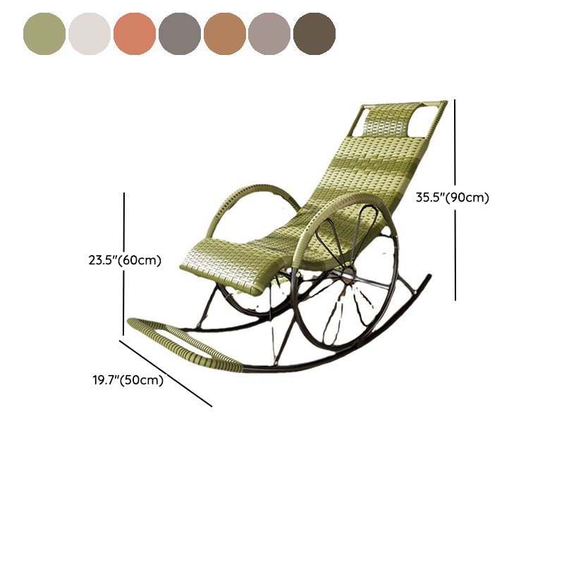 Lounge Iron Base Single Rocking Chair Leisure Chaise Lazy Chair for Balcony