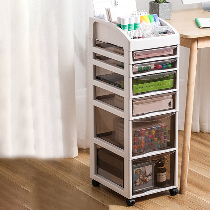 Vertical Transparent File Cabinet Modern Plastic Drawers Filing Cabinet