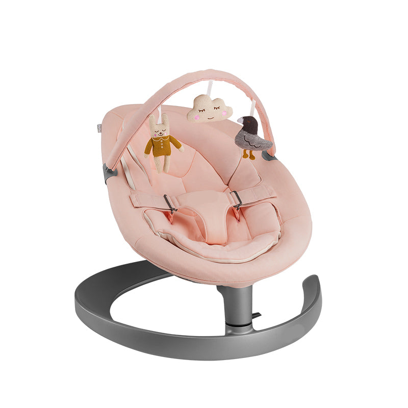 Contemporary Rocking Metal Folding Oval Adjustable Bassinet for Baby