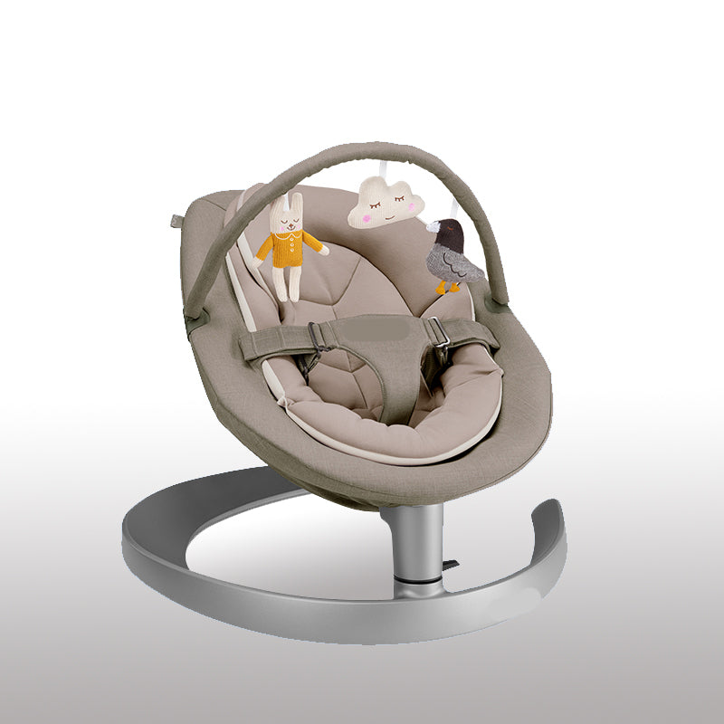 Contemporary Rocking Metal Folding Oval Adjustable Bassinet for Baby