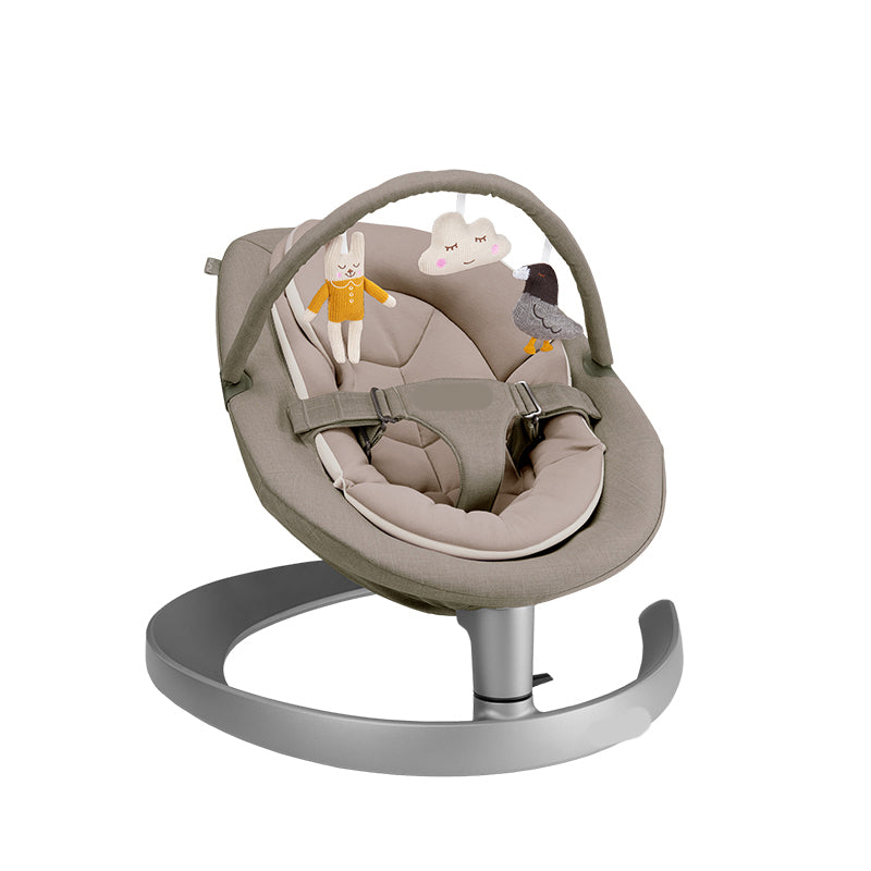 Contemporary Rocking Metal Folding Oval Adjustable Bassinet for Baby