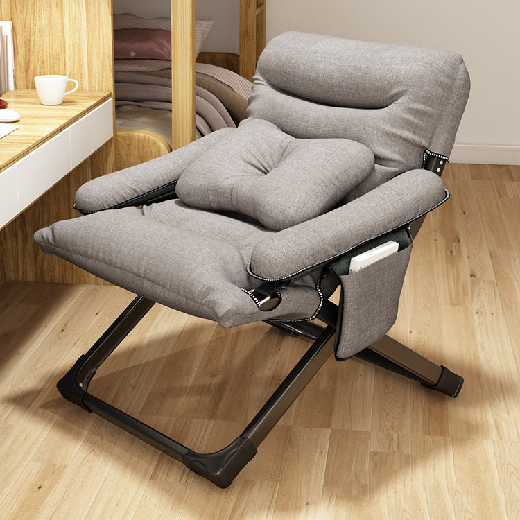 Contemporary Indoor Ergonimic Recliner with Metal Base and Storage Bag