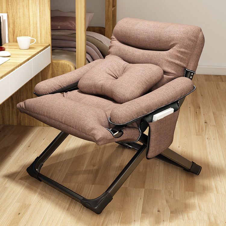 Contemporary Indoor Ergonimic Recliner with Metal Base and Storage Bag