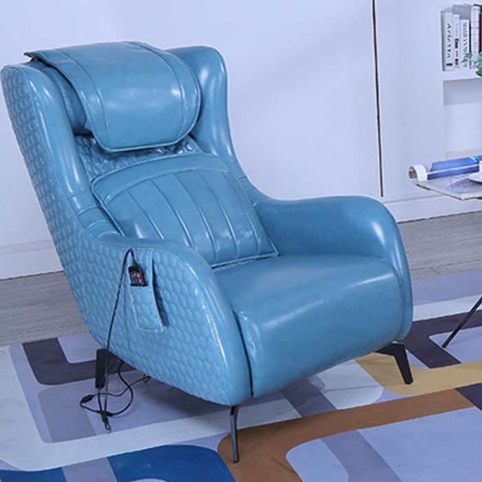 Contemporary Indoor Faux Leather Recliner Chair with Metal Legs