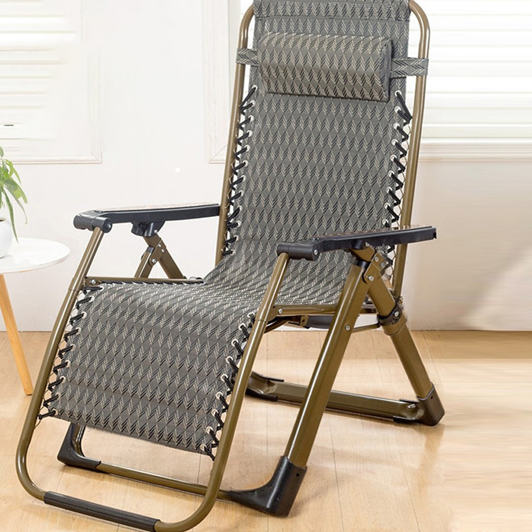 Contemporary Indoor Recliner Chair in Metal Rocker Base with Arms