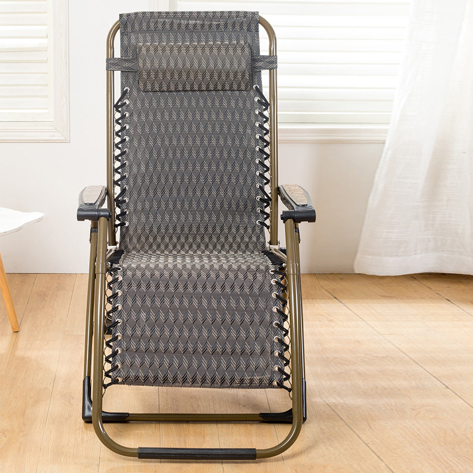 Contemporary Indoor Recliner Chair in Metal Rocker Base with Arms