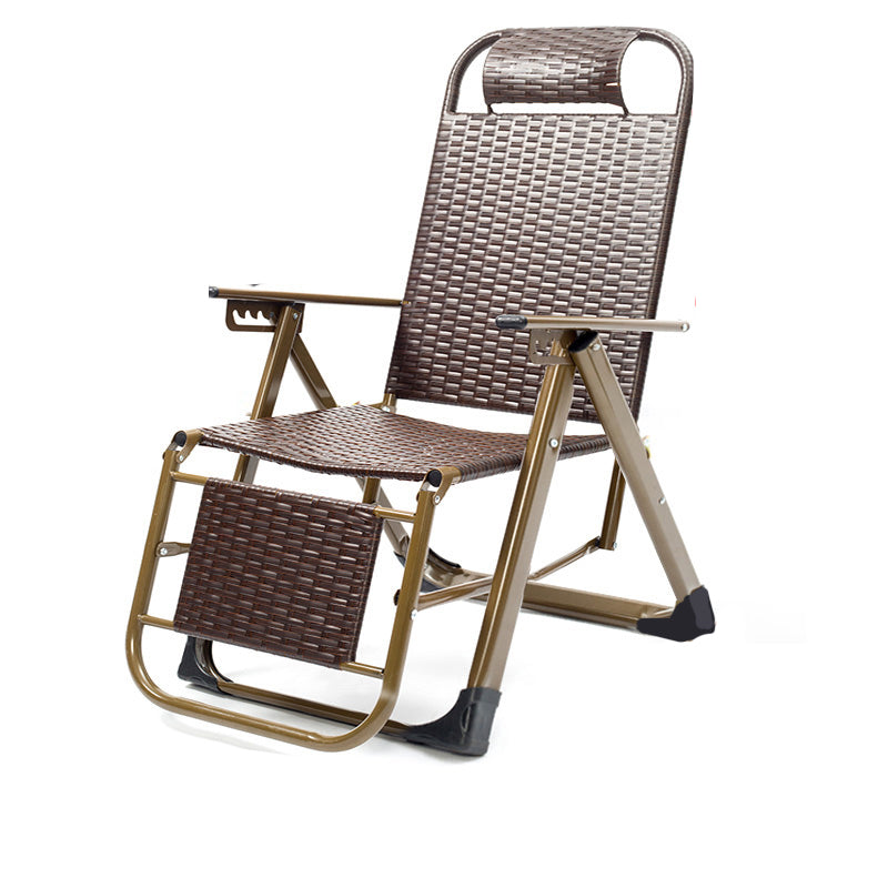 Contemporary Indoor Recliner Chair in Metal Rocker Base with Arms