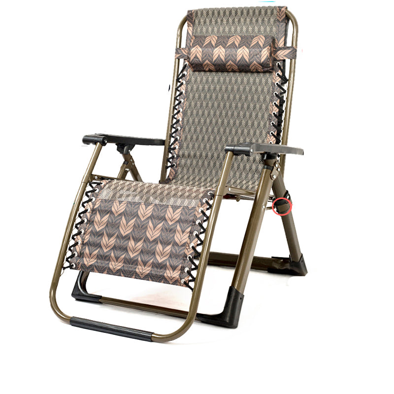 Contemporary Indoor Recliner Chair in Metal Rocker Base with Arms