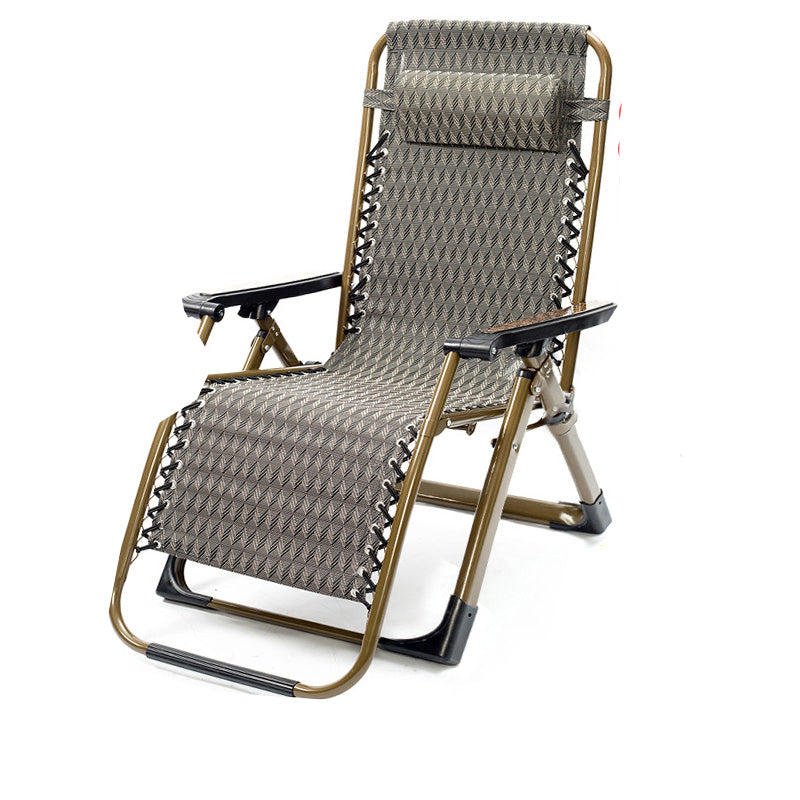 Contemporary Indoor Recliner Chair in Metal Rocker Base with Arms