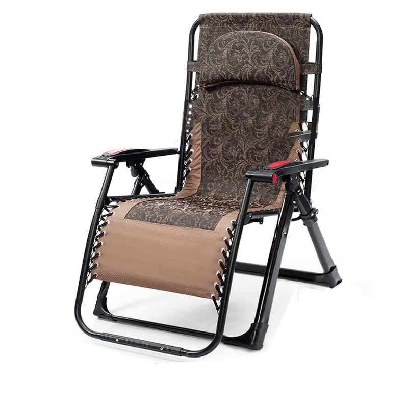 Contemporary Indoor Recliner Chair in Metal Rocker Base with Arms