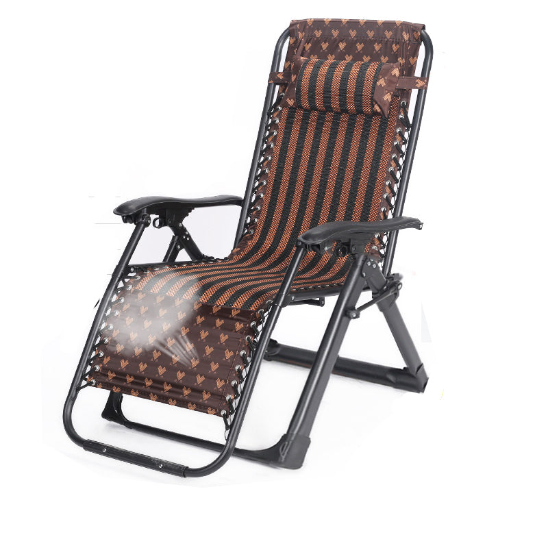 Contemporary Indoor Recliner Chair in Metal Rocker Base with Arms