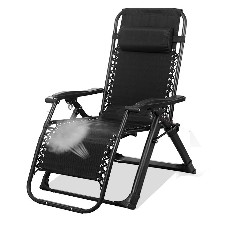 Contemporary Indoor Recliner Chair in Metal Rocker Base with Arms