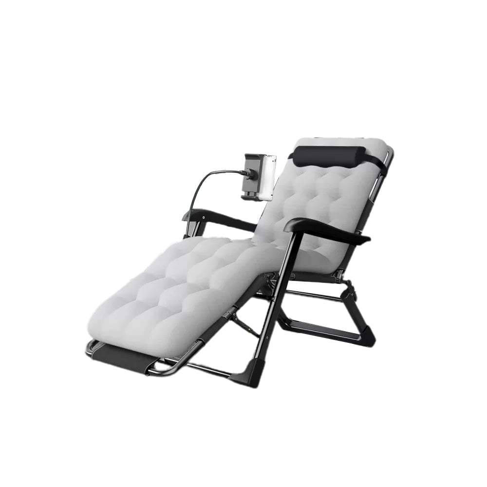 Contemporary Indoor Recliner Chair with Metal Base and Arms and Independent Foot Movement