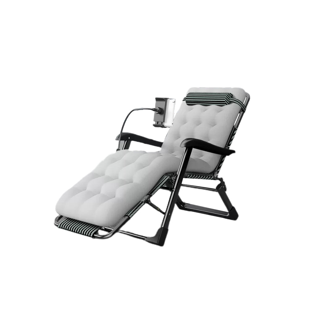 Contemporary Indoor Recliner Chair with Metal Base and Arms and Independent Foot Movement