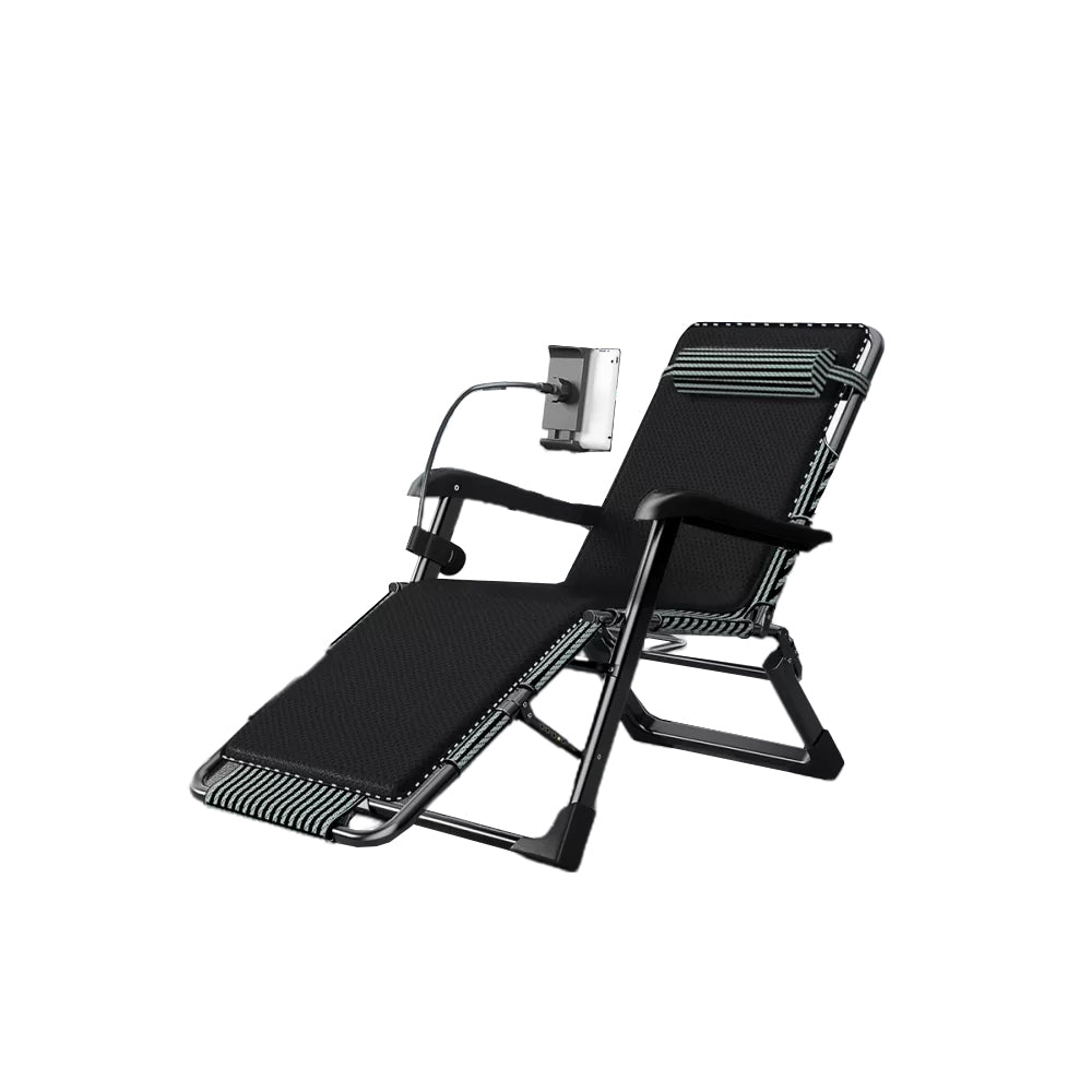 Contemporary Indoor Recliner Chair with Metal Base and Arms and Independent Foot Movement