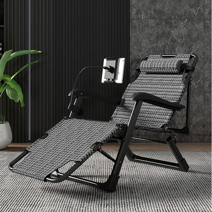 Contemporary Indoor Recliner Chair with Metal Base and Arms and Independent Foot Movement