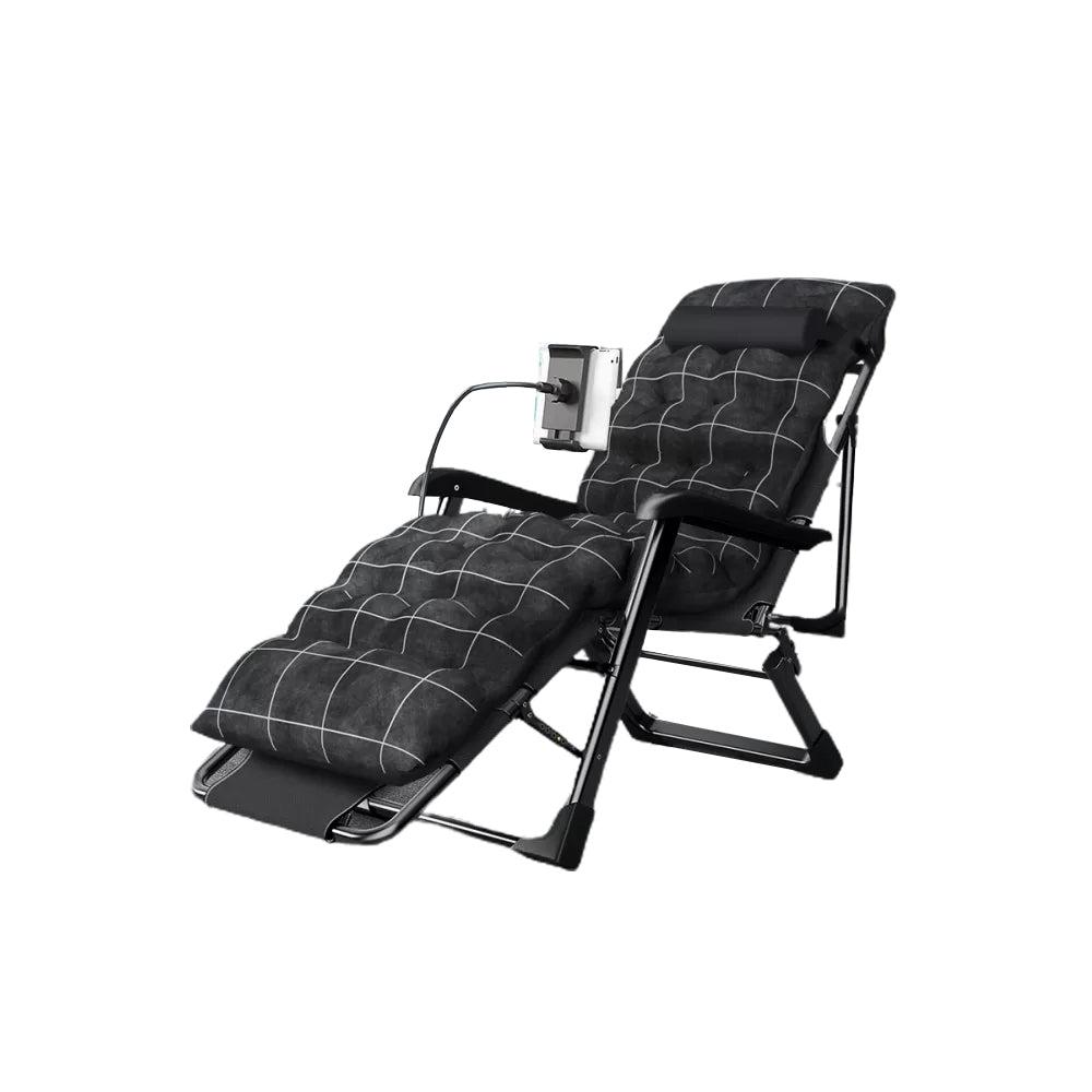 Contemporary Indoor Recliner Chair with Metal Base and Arms and Independent Foot Movement