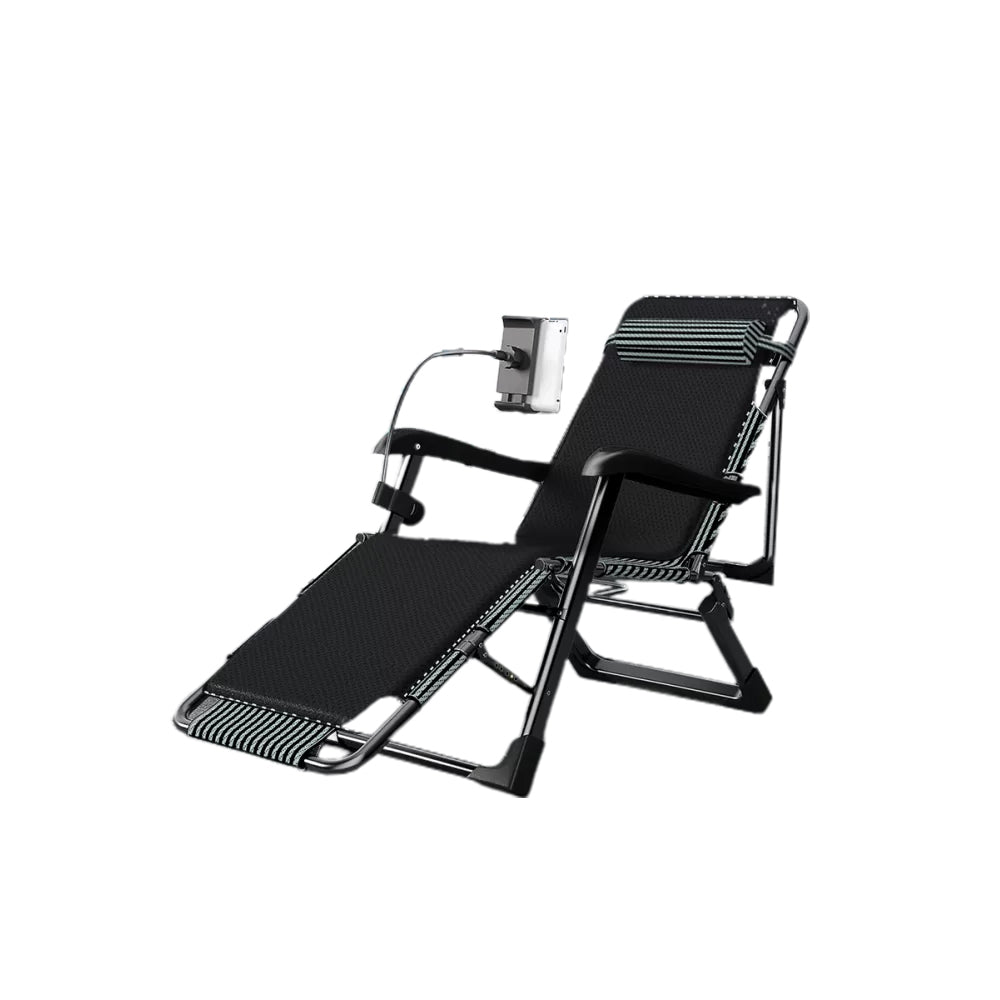 Contemporary Indoor Recliner Chair with Metal Base and Arms and Independent Foot Movement