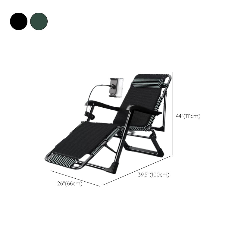 Contemporary Indoor Recliner Chair with Metal Base and Arms and Independent Foot Movement