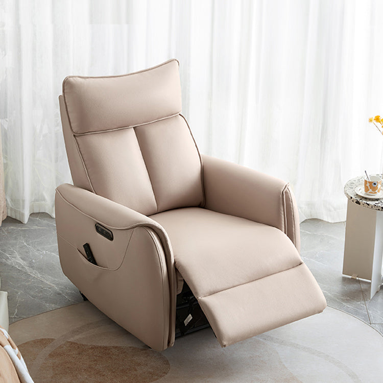 Faux Leather Standard Recliner Power-Push Botton Recliner Chair with Storage