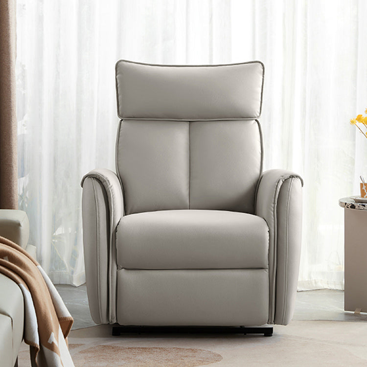 Faux Leather Standard Recliner Power-Push Botton Recliner Chair with Storage