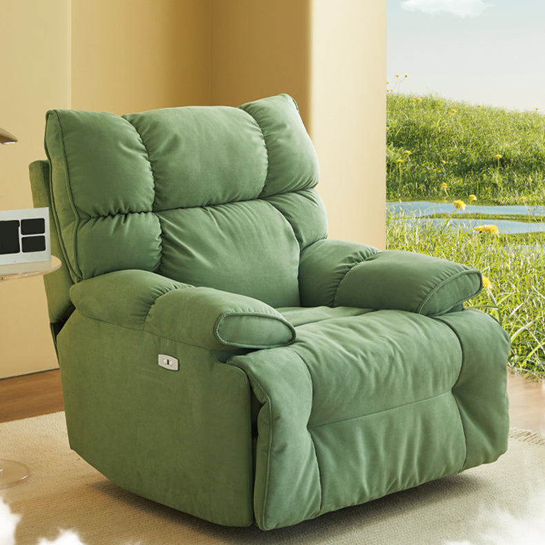 Microsuede Recliner Chair Recliner Swivel Rocker Recliner Chair Solid Color