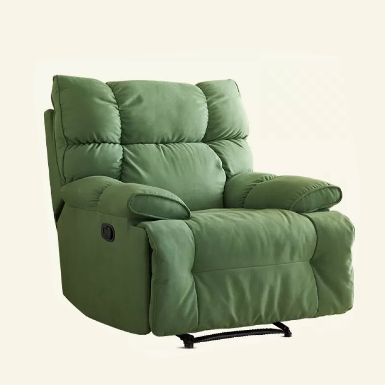 Microsuede Recliner Chair Recliner Swivel Rocker Recliner Chair Solid Color