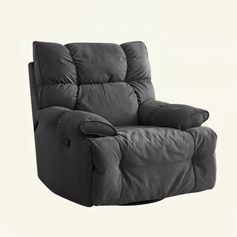 Microsuede Recliner Chair Recliner Swivel Rocker Recliner Chair Solid Color