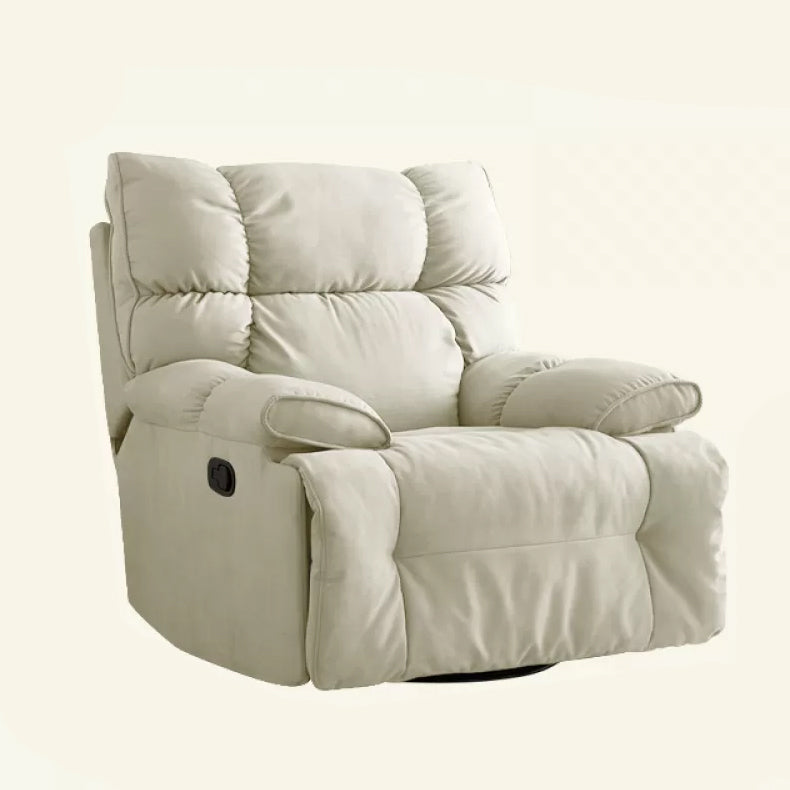 Microsuede Recliner Chair Recliner Swivel Rocker Recliner Chair Solid Color