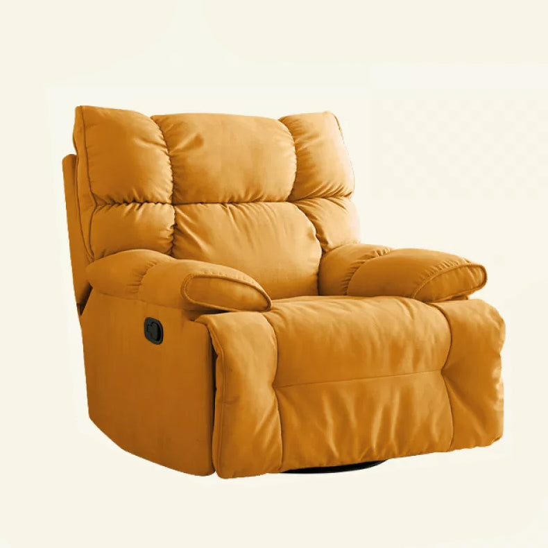 Microsuede Recliner Chair Recliner Swivel Rocker Recliner Chair Solid Color