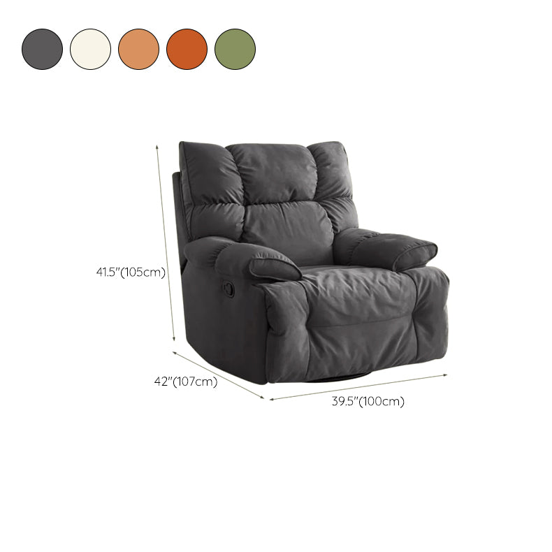 Microsuede Recliner Chair Recliner Swivel Rocker Recliner Chair Solid Color