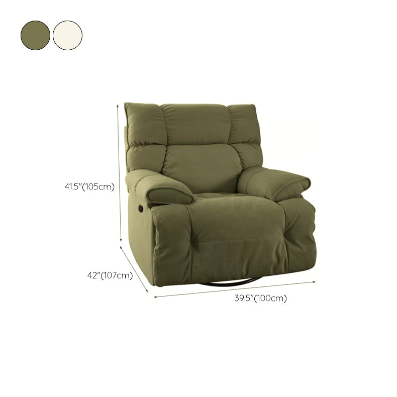 Microsuede Recliner Chair Recliner Swivel Rocker Recliner Chair Solid Color