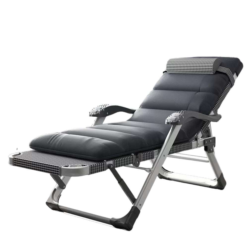 Standard Recliner Foldable Recliner Chair with Silver Metal Base