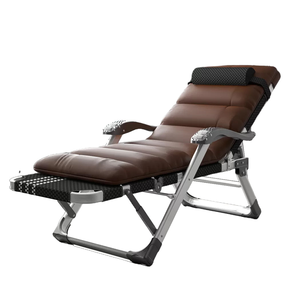 Standard Recliner Foldable Recliner Chair with Silver Metal Base