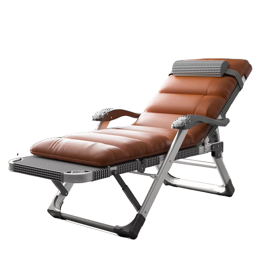 Standard Recliner Foldable Recliner Chair with Silver Metal Base