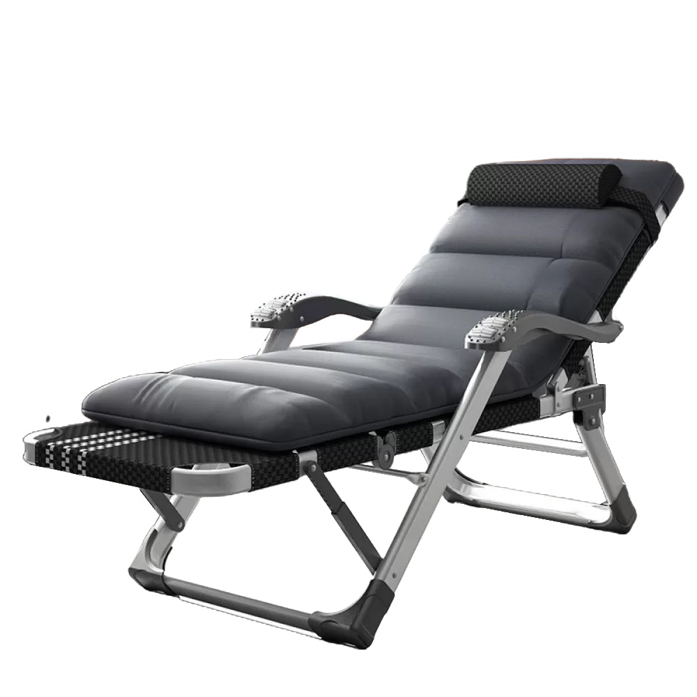 Standard Recliner Foldable Recliner Chair with Silver Metal Base