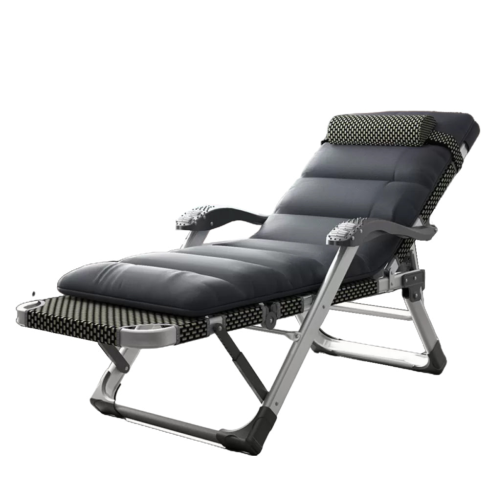 Standard Recliner Foldable Recliner Chair with Silver Metal Base