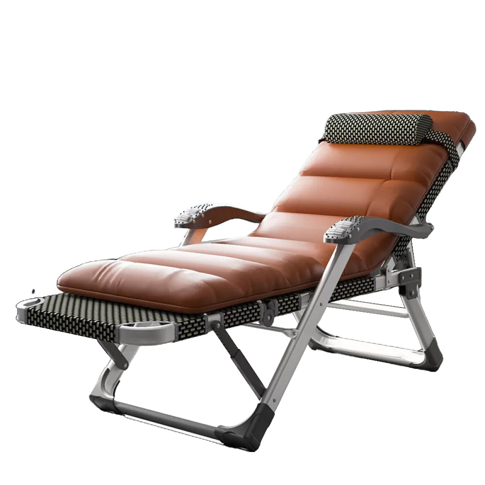 Standard Recliner Foldable Recliner Chair with Silver Metal Base