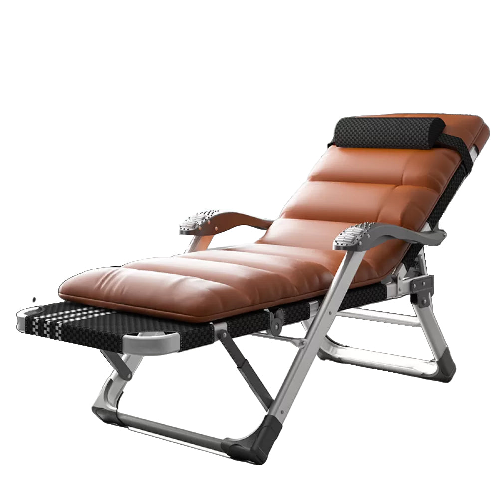 Standard Recliner Foldable Recliner Chair with Silver Metal Base