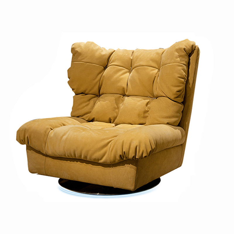 Wood Frame Swivel Standard Recliner Solid Color Recliner Chair