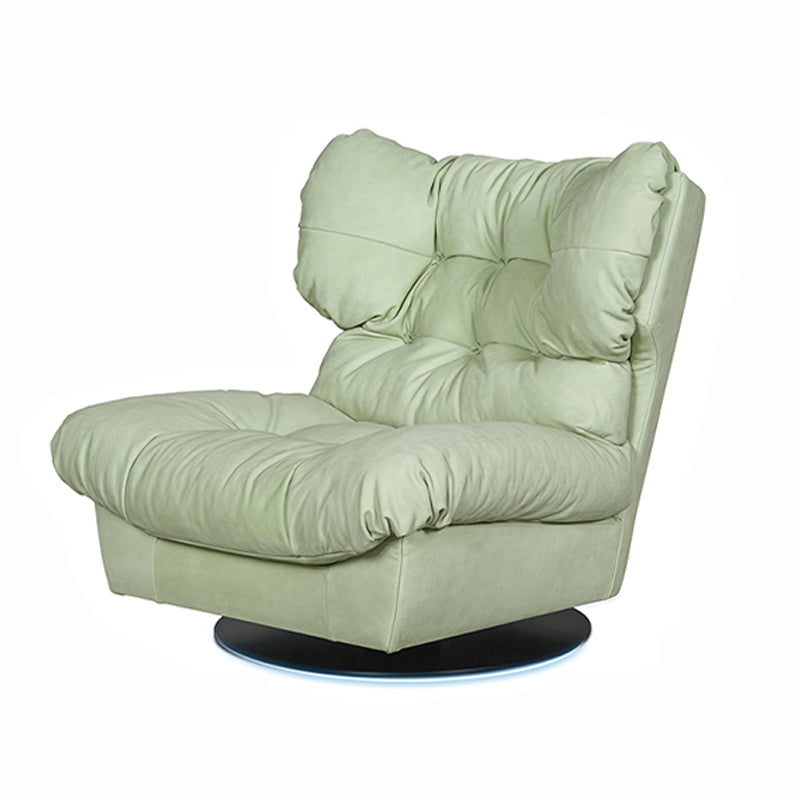 Wood Frame Swivel Standard Recliner Solid Color Recliner Chair