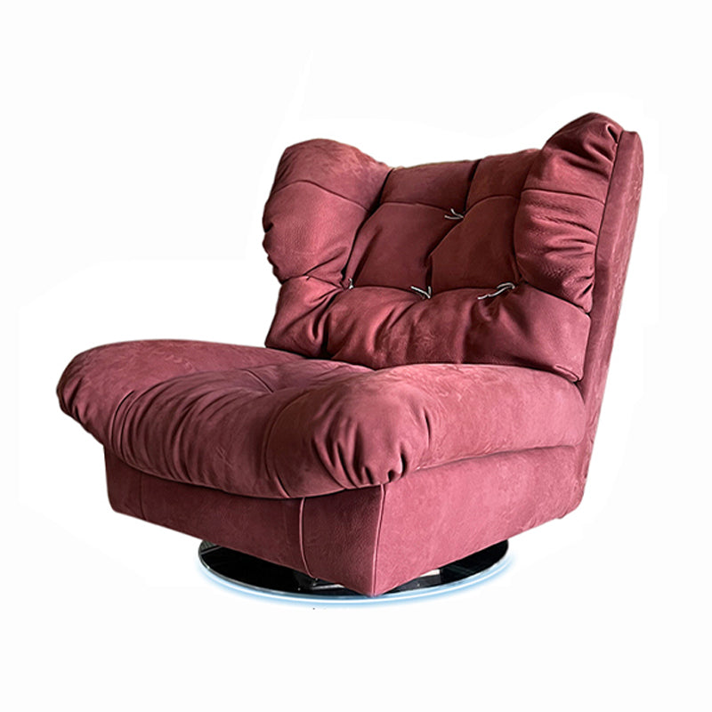 Wood Frame Swivel Standard Recliner Solid Color Recliner Chair