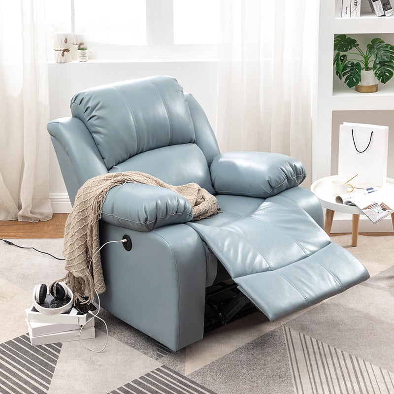 36.61" Wide Standard Recliner Solid Color Leather Recliner Chair