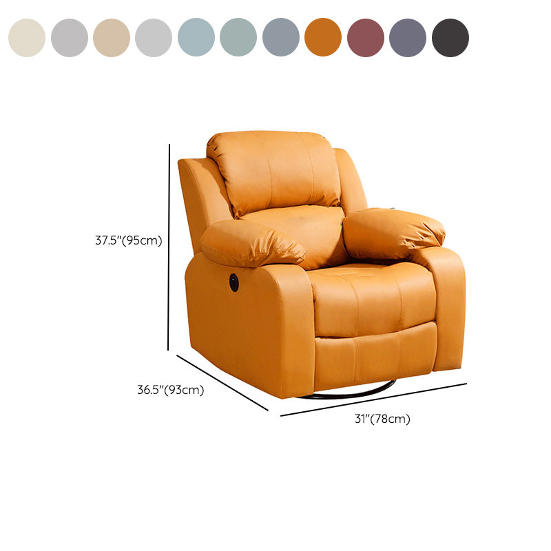 36.61" Wide Standard Recliner Solid Color Leather Recliner Chair